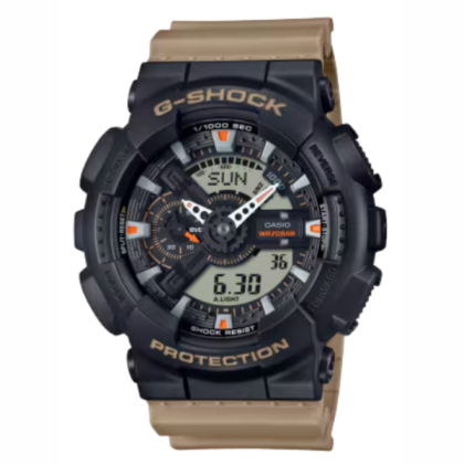 Casio G-Shock GA-110TU-1A5 Brown Resin Band Digital Analog Men Watch